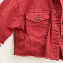 Forever 21  Rusty Red Customized Cropped Denim Jacket Size M Photo 9