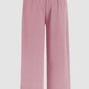 Cider  Pink High Waist Pleated Wide Leg Trouser Pants Photo 2