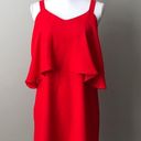 Collective Concepts  | Red Ruffle Tiered Dress Photo 1