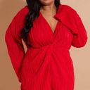 Pretty Little Thing Red Wrap Dress Photo 0