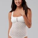 Gilly Hicks  White Lace Strappy Back Cheeky Bodysuit - Medium Photo 0