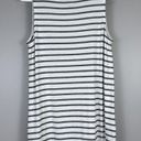 J.Jill  Wearever Layering Tank Top Size Small Shirt Black White Stripes Flowy Photo 4