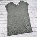 The Loft  Outlet Dress Women's Medium‎ Grey Heathered Short Sleeve Pockets Lounge Photo 0