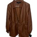 Marc New York  Andrew Marc Brown/ chocolate Zip up Fax Leather Jacket | Size M Photo 0