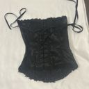 Frederick's of Hollywood VTG Frederick’s of Hollywood Black Lace Up Boned Bustier/Corset Size 34 Photo 3