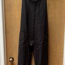 Women’s Black Overall Loose Jumpsuit with Adjustable Straps And Dual Pockets Size L Photo 0