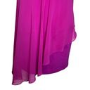 Ted Baker  Magenta Locie Asymmetric Mini Overlay Dress Pink Size 2 US Size 6 Photo 4