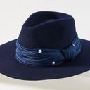 Lele Sadoughi NWT  Wool Pearl Navy Rancher Hat Photo 0