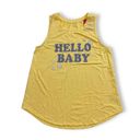 Isabel Maternity NWT Yellow Daisy Hello Baby Floral Muscle Tee Tank Top  New Photo 2