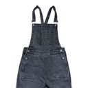 Brandy Melville  Uma Slim Fit Cross Strap Overalls Washed Denim Black Size M Photo 2