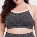 Torrid  Women’s Sz 2X Gray Pink Low-Impact Wireless V-Neck Active Sports Bra Photo 0