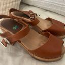 MIA Greta Clog Sandals in Luggage Wood Photo 1