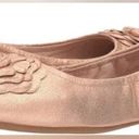 Taryn Rose Rosalyn Soft Leather Ballet Slipper Sz. 7B Metallic Rose Gold Flower Photo 0