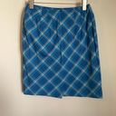 Talbots Y2K Blue Plaid Skirt  Photo 3