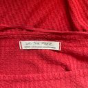 We The Free FP North Shore Red Waffle Knit Oversized Top Photo 9