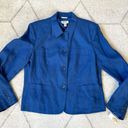 Talbots  Blue Linen Blazer Plus Size 16 Photo 5