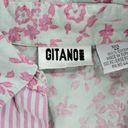 VTG 90s Gitano Womens Top M Pink Gray Floral Strip Button Up Crop Tie Western Size M Photo 10