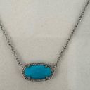 Kendra Scott  Elisa Turquoise Blue Magnesite
Pendant and Silver Necklace Photo 0