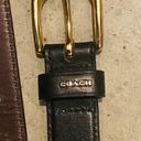 Coach Black Brown Leather Belt with Gold-toned Hardware, Size Medium Photo 4