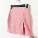 Pretty Little Thing  Peach Bandage Tie Front Bandeau Split Mini Skirt Matching Set Photo 9