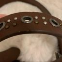 American Eagle AEO Dark Brown Studded Leather Belt NWT Size Small Photo 3