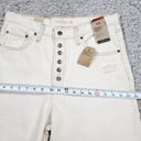 Levi’s Levi's Snap Ribcage Straight Ankle Jeans Exposed Button Fly White Size 31 x 27 Photo 12