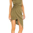 Elliatt NWT  Camo Olive Green Satin Halter Asymmetric Cocktail Mini Dress XS Photo 7