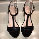 Kate Spade  Women’s Tallinn Black Patent Leather Cork Wedge Sandal Heels Photo 1