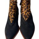 Louise et Cie  Vada Suede/Calf Hair Bootie Size 5 Black/leopard print Photo 1