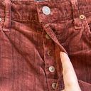 Citizens of Humanity  Olive High Rise Slim Ankle Red Corduroy 29‎ Button Fly Photo 6