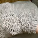 Umgee  Grey Lavender Oversized Open Knit Turtleneck Sweater Small Photo 3