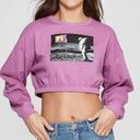 The Moon MTV Landing Lavender Crop Sweatshirt Photo 0