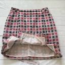 The Moon Boden British Tweed by Pink Navy Polka Dot 100% Wool Pencil Skirt US 10L Photo 2