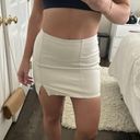 Forever 21 Cream Leather Mini Skirt Photo 5