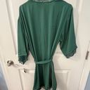 INC NWT  size Large Green Silky Lace Robe Photo 7