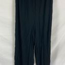 Elan  Tie front Crinkle Side Slit  Beach Pants Black Size Medium Photo 4