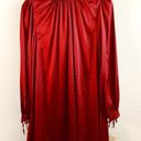 Badgley Mischka Belle  Dress Wine Red Gigi Mock Neck Long Sleeve Trapeze Sz 2 NWT Photo 1