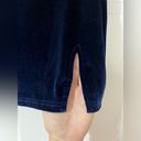 Pink Lily Royal blue Velvet velour mini skirt large Photo 1