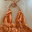 Brandy Melville  Orange Halter Neck Summer Dress Photo 2