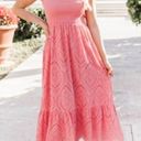 Pink Lily  Eyelit Lace Midi Dress NEW Photo 0