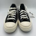 Converse NWB  Chuck Taylor All-Star 70s Ox Comme des Garcons PLAY Black Sneakers Photo 3