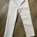 Pistola  High Rose Denim Cropped Jeans Frayed Hem White Size 29 Photo 0