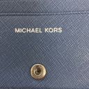 Michael Kors  Women Leather Bi-fold Wallet Medium Blue ID/Card Slot Bill Holder Photo 6