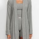 SKIMS Grey Stretch Jersey Knit Robe No Belt Pockets Loungewear PJ size XL Photo 0