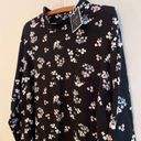 Kaari Blue Curvy 3X Black Poppy Floral Mock Neck Cozy Luxe Shirt Dress LS Photo 1