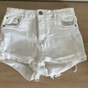 ZARA White Denim High Waist Shorts Size 2 Photo 4