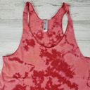 American Apparel NWOT  50/50 Custom Red Bleach Tie Dye Crinkle Tank Top Medium Photo 2