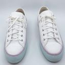 Converse  CTAS Lift Ox Platform Shoes Pastel Glitter Rainbow White Womans US 10.5 Photo 2