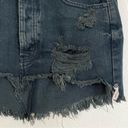 One Teaspoon  Black Denim Junkyard Destroyed Mini Skirt Size 25 Photo 9