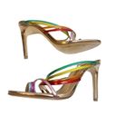 Raye  metallic rainbow heeled sandals Sz 7 Photo 4